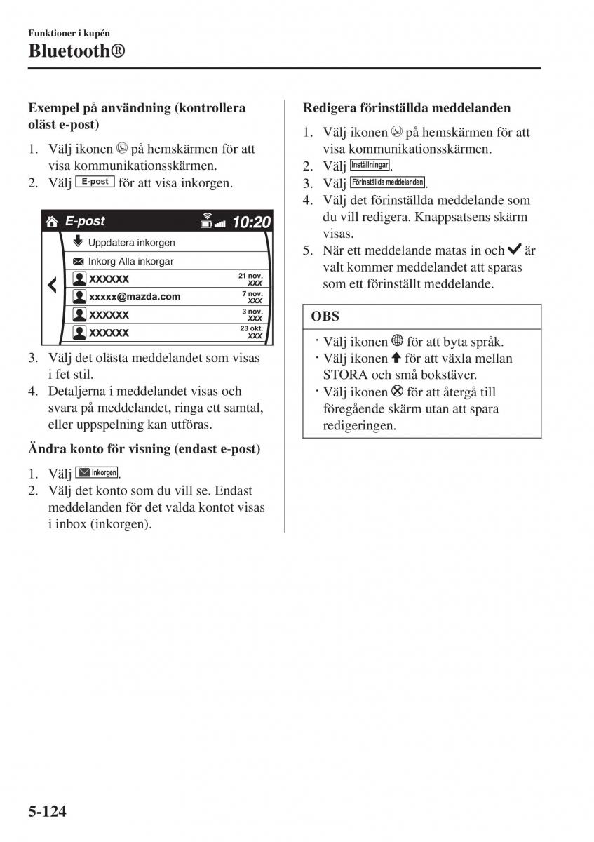 Mazda 2 Demio instruktionsbok / page 417