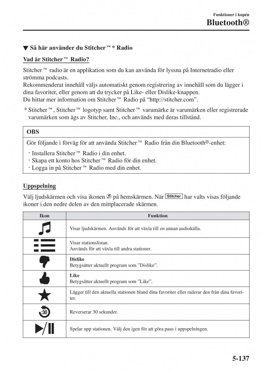 Mazda 2 Demio instruktionsbok / page 430