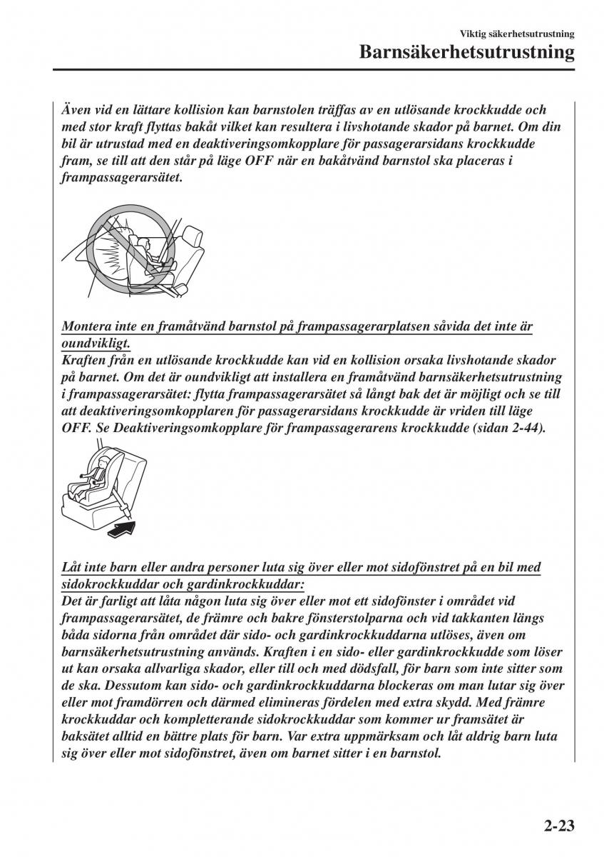 Mazda 2 Demio instruktionsbok / page 44