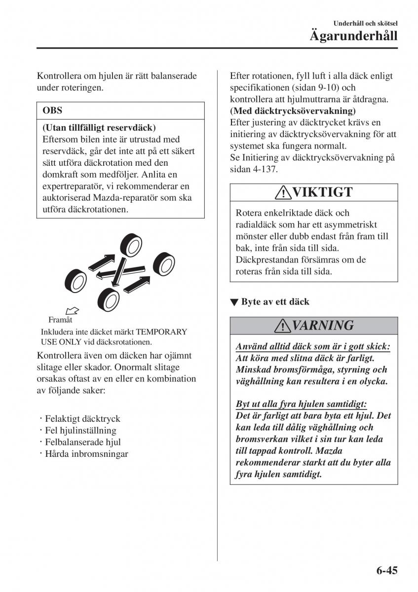 Mazda 2 Demio instruktionsbok / page 488