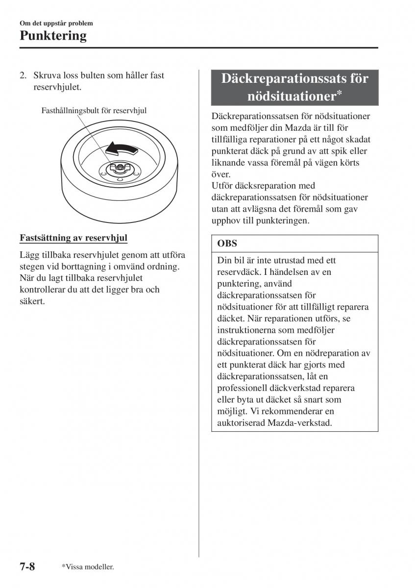 Mazda 2 Demio instruktionsbok / page 525