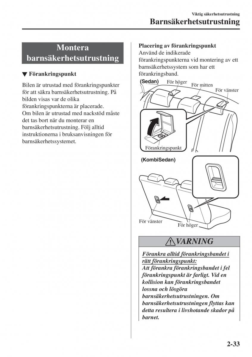 Mazda 2 Demio instruktionsbok / page 54