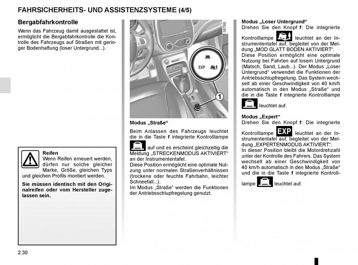 Renault Captur Handbuch / page 110