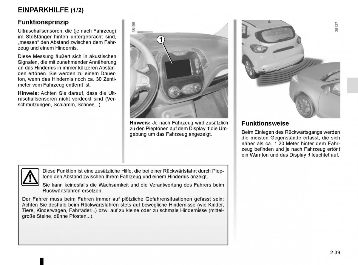 Renault Captur Handbuch / page 119