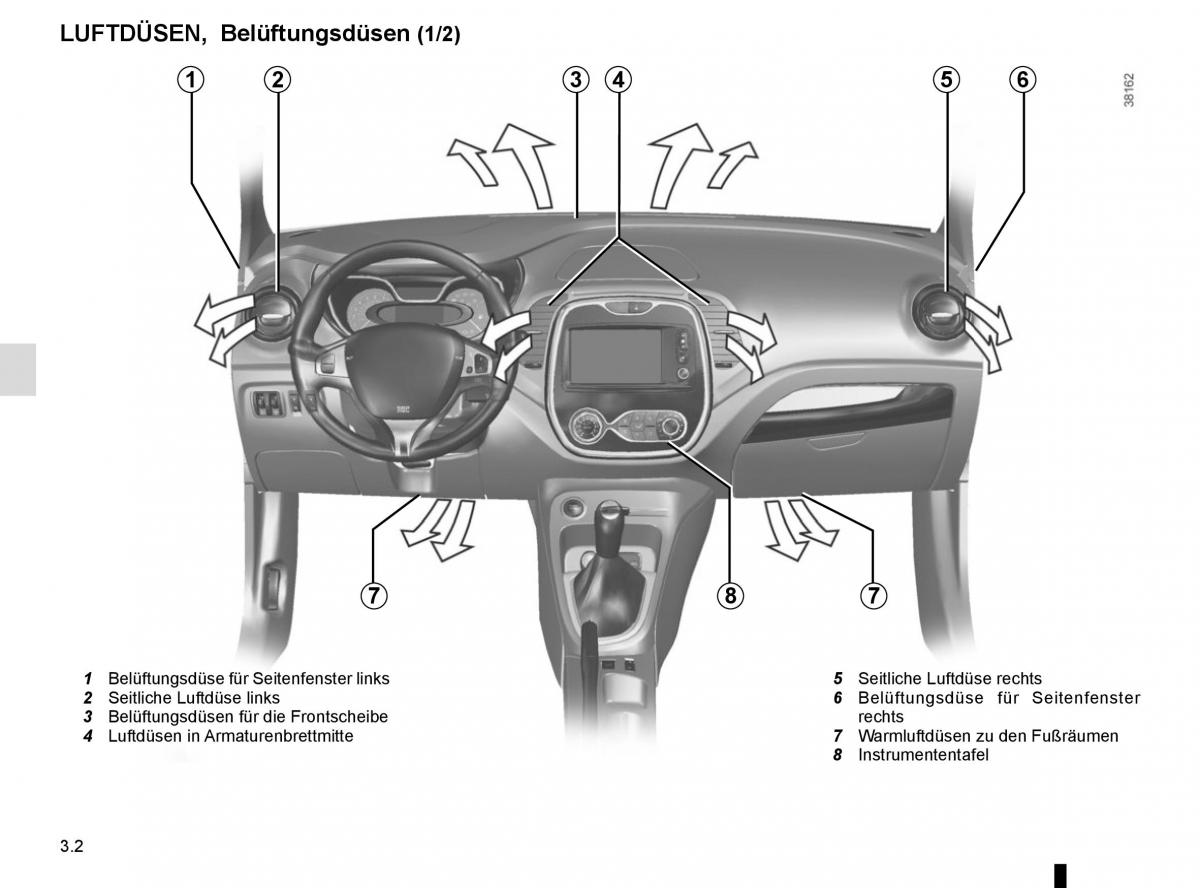 Renault Captur Handbuch / page 128