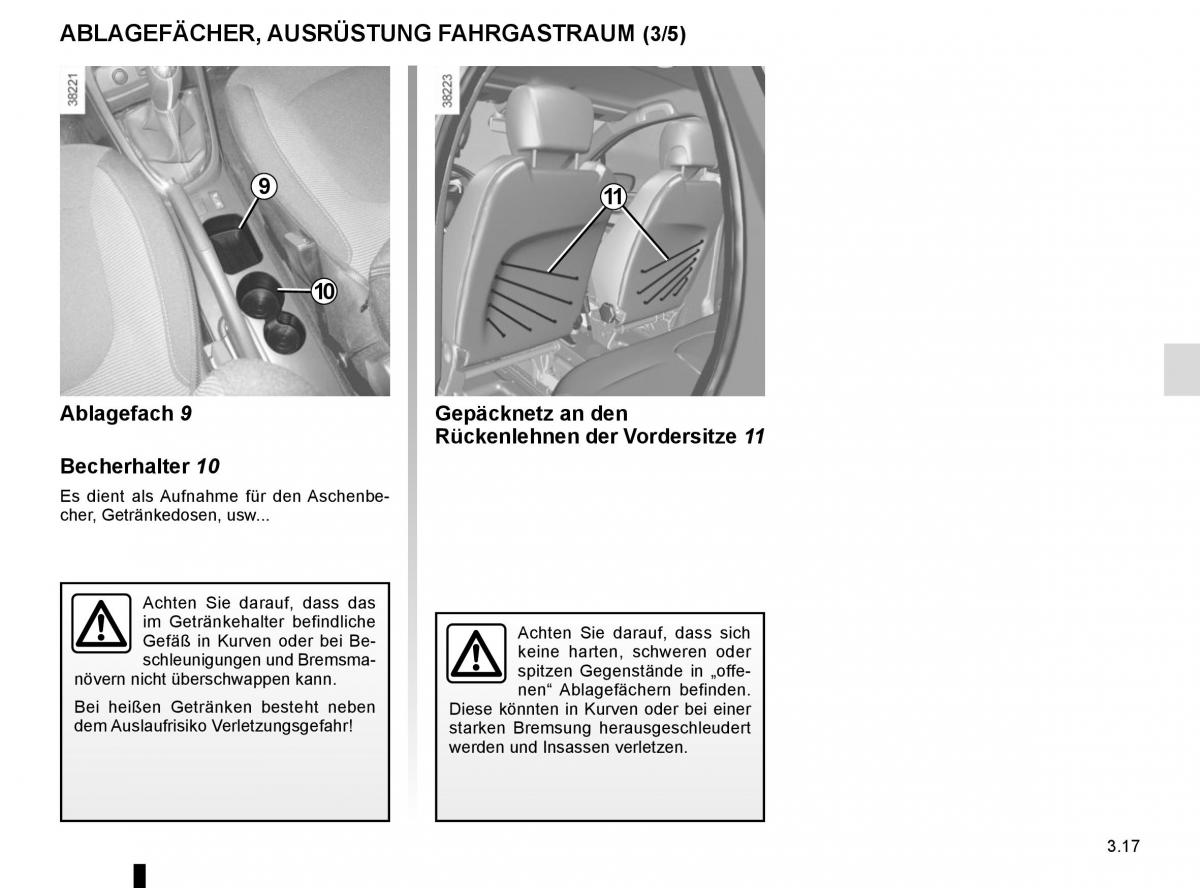 Renault Captur Handbuch / page 143