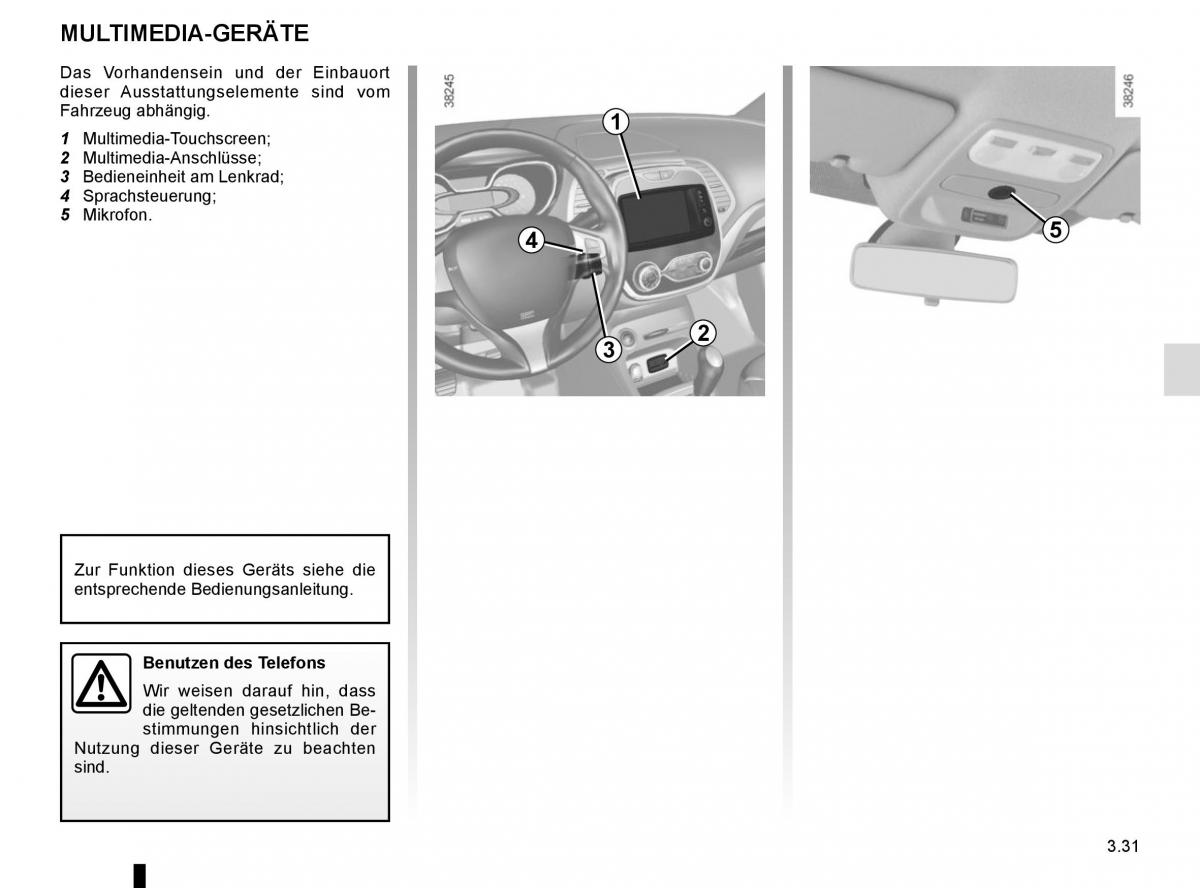 Renault Captur Handbuch / page 157