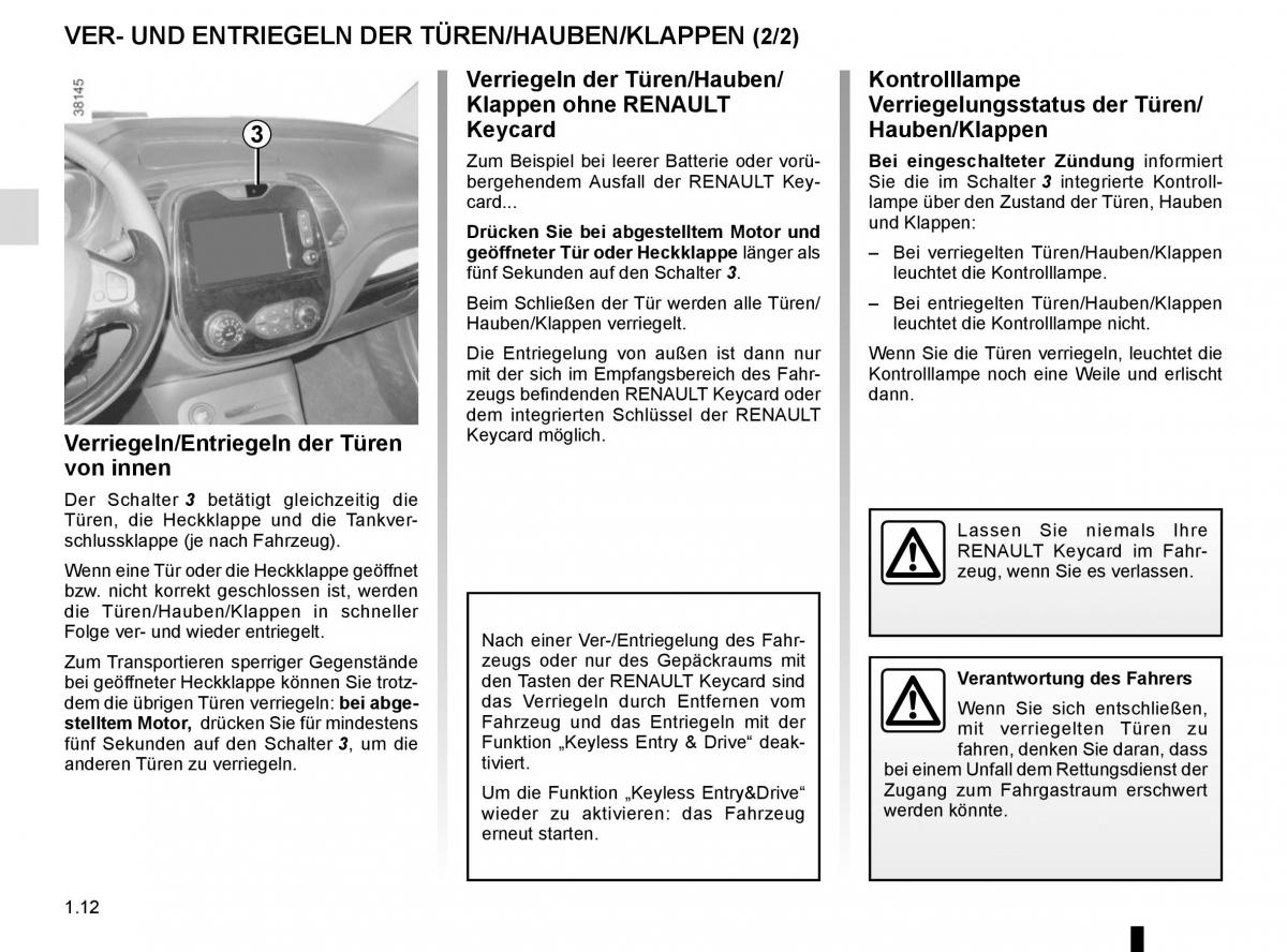 Renault Captur Handbuch / page 18