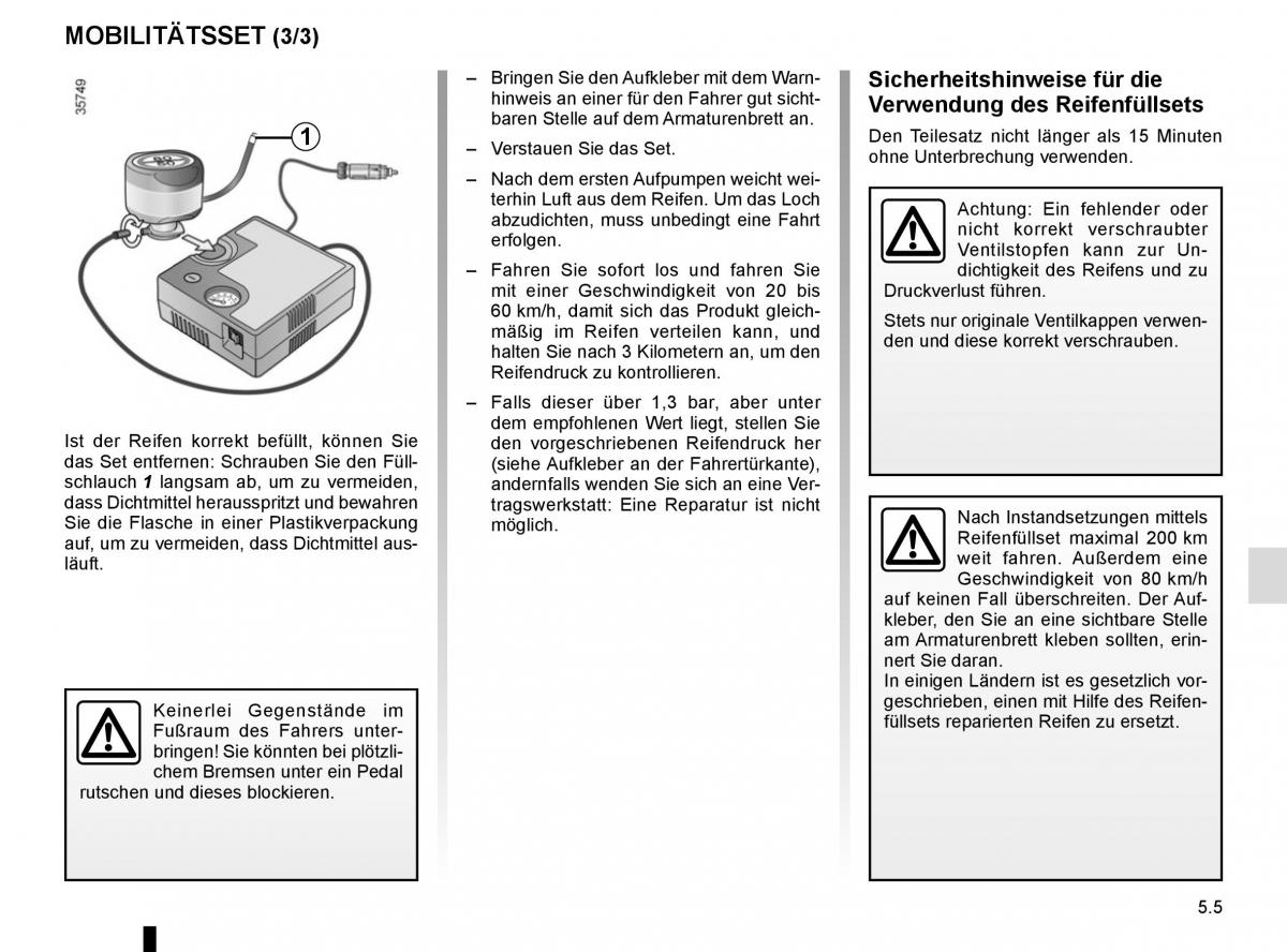 Renault Captur Handbuch / page 185