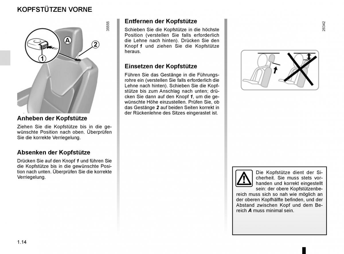 Renault Captur Handbuch / page 20