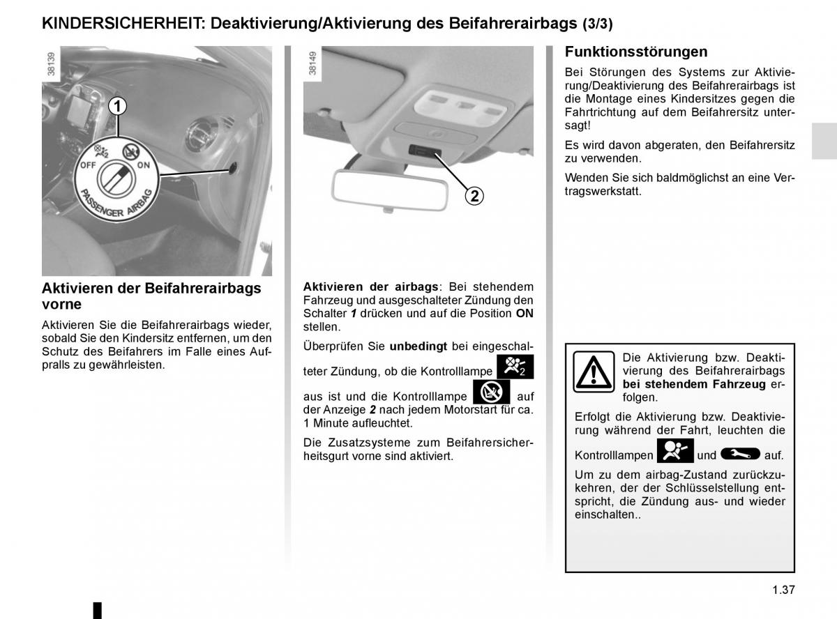 Renault Captur Handbuch / page 43