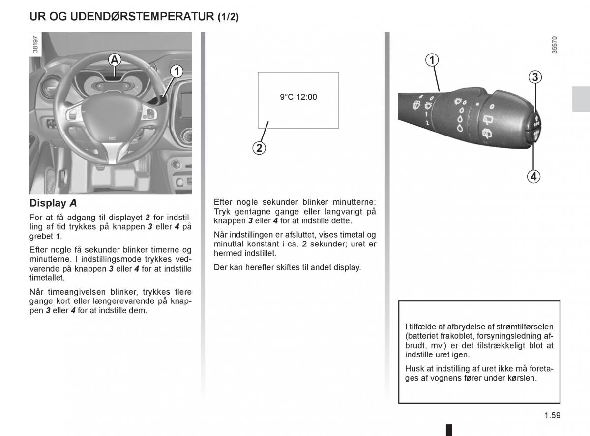 Renault Captur Bilens instruktionsbog / page 65