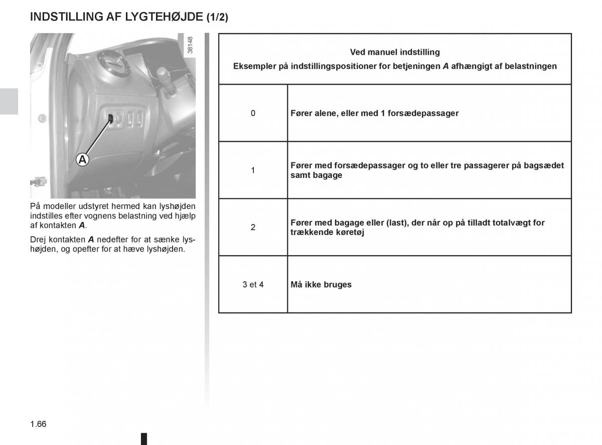 Renault Captur Bilens instruktionsbog / page 72