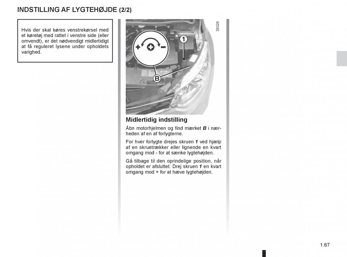 Renault Captur Bilens instruktionsbog / page 73