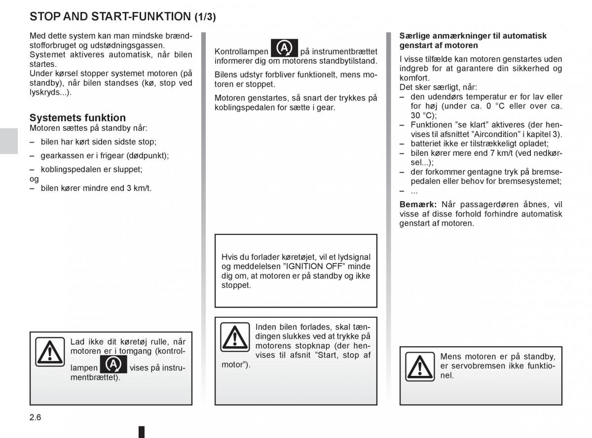 Renault Captur Bilens instruktionsbog / page 86