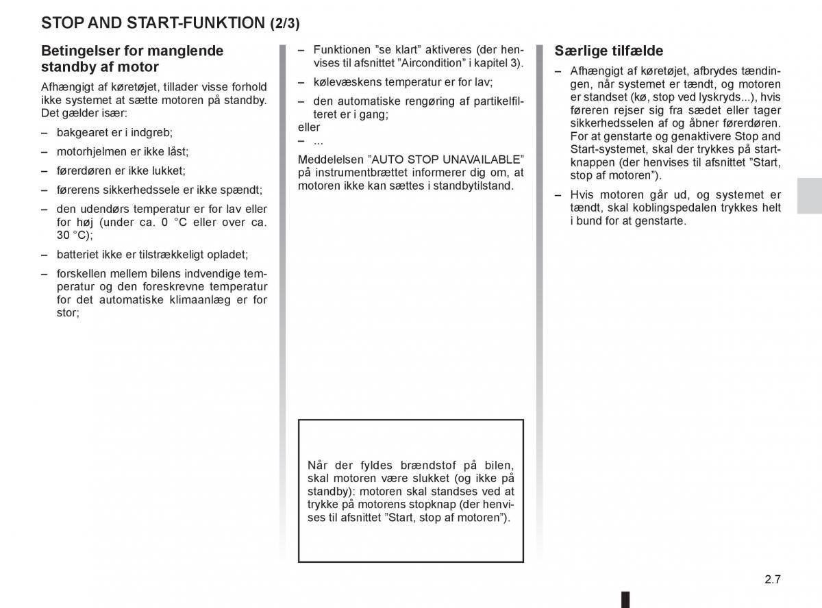 Renault Captur Bilens instruktionsbog / page 87