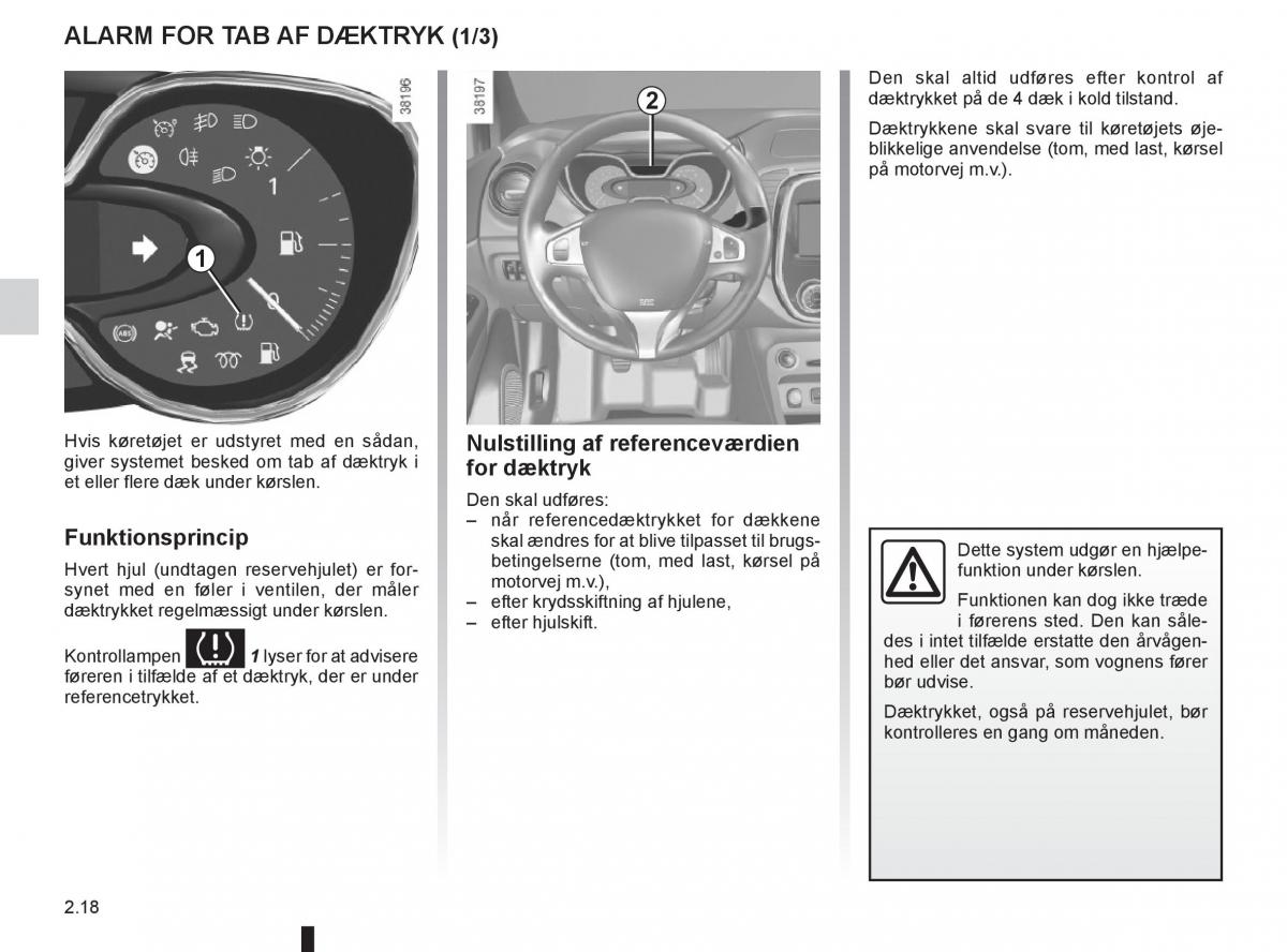 Renault Captur Bilens instruktionsbog / page 98