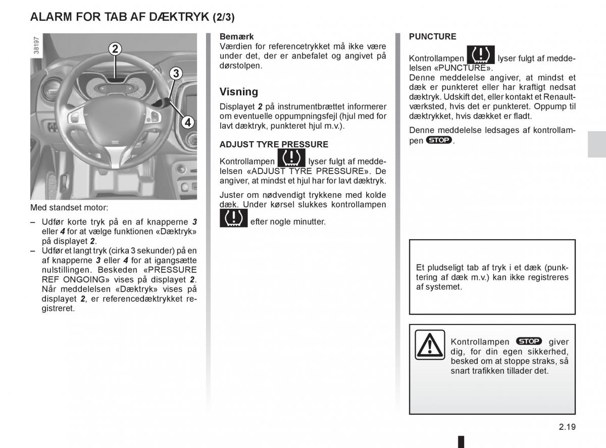 Renault Captur Bilens instruktionsbog / page 99