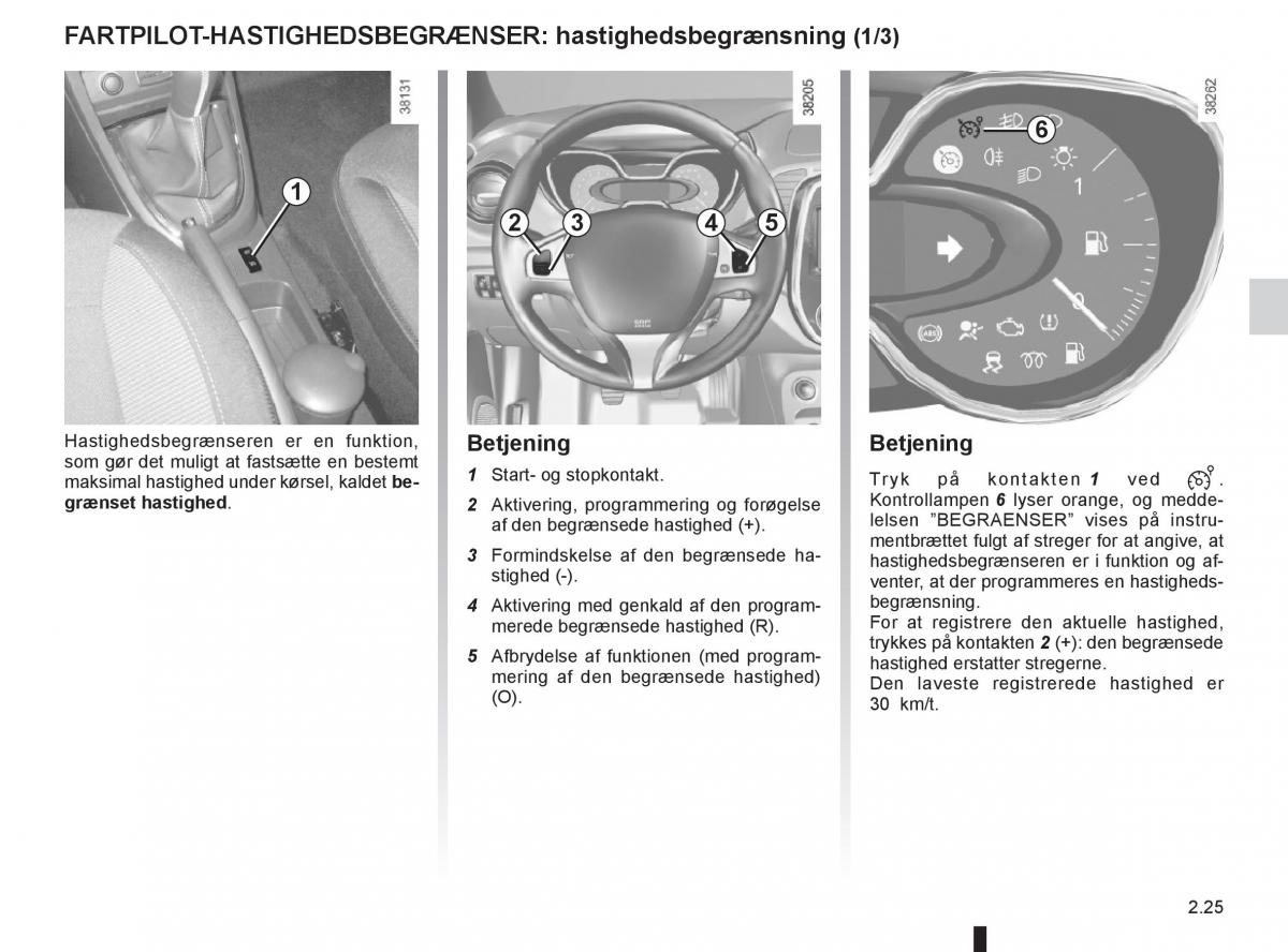 Renault Captur Bilens instruktionsbog / page 105