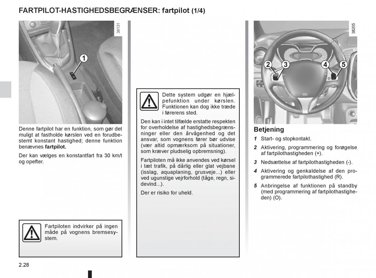 Renault Captur Bilens instruktionsbog / page 108