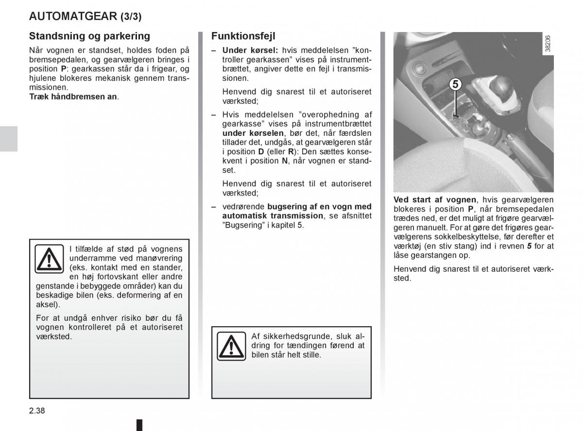 Renault Captur Bilens instruktionsbog / page 118