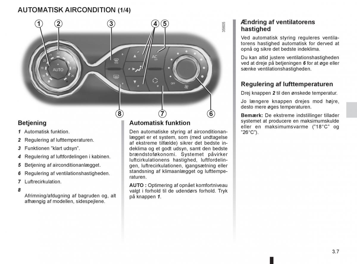 Renault Captur Bilens instruktionsbog / page 125