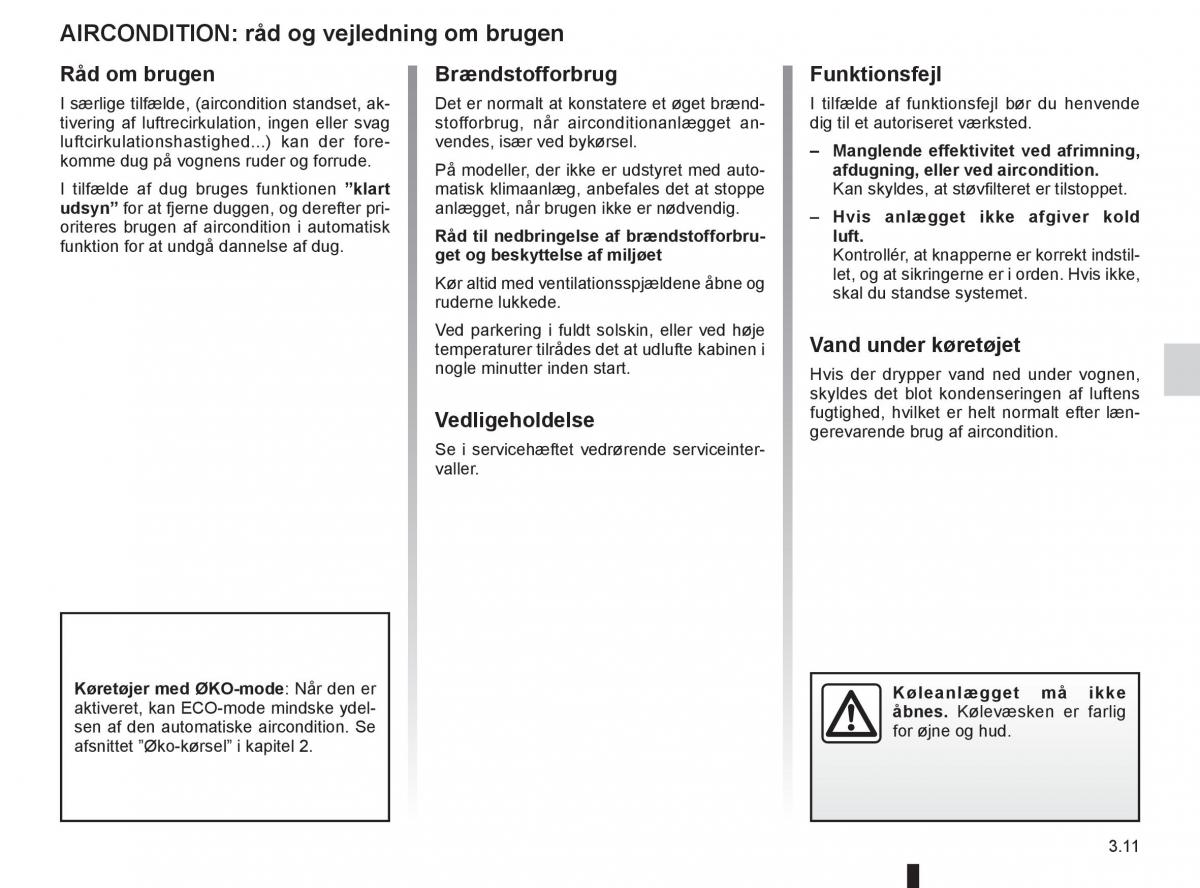 Renault Captur Bilens instruktionsbog / page 129