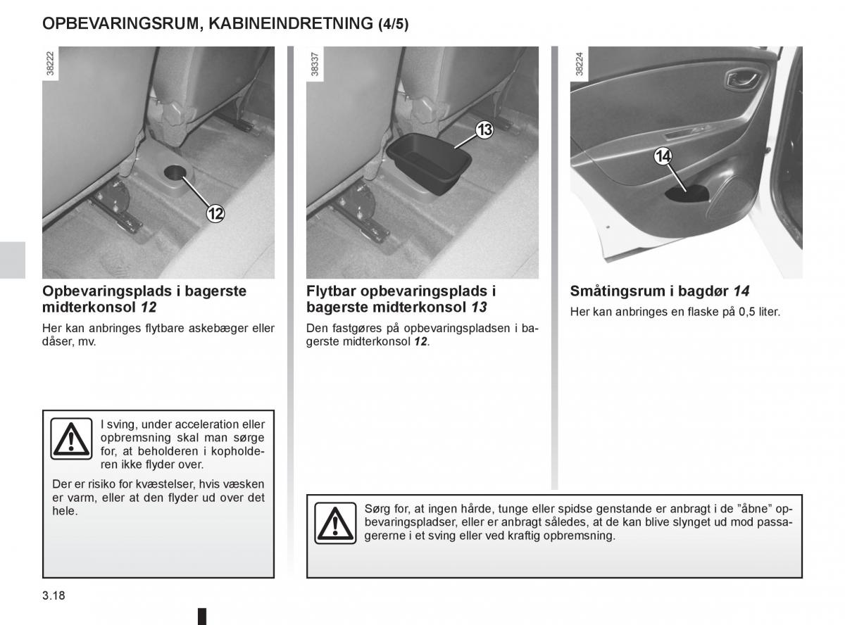 Renault Captur Bilens instruktionsbog / page 136