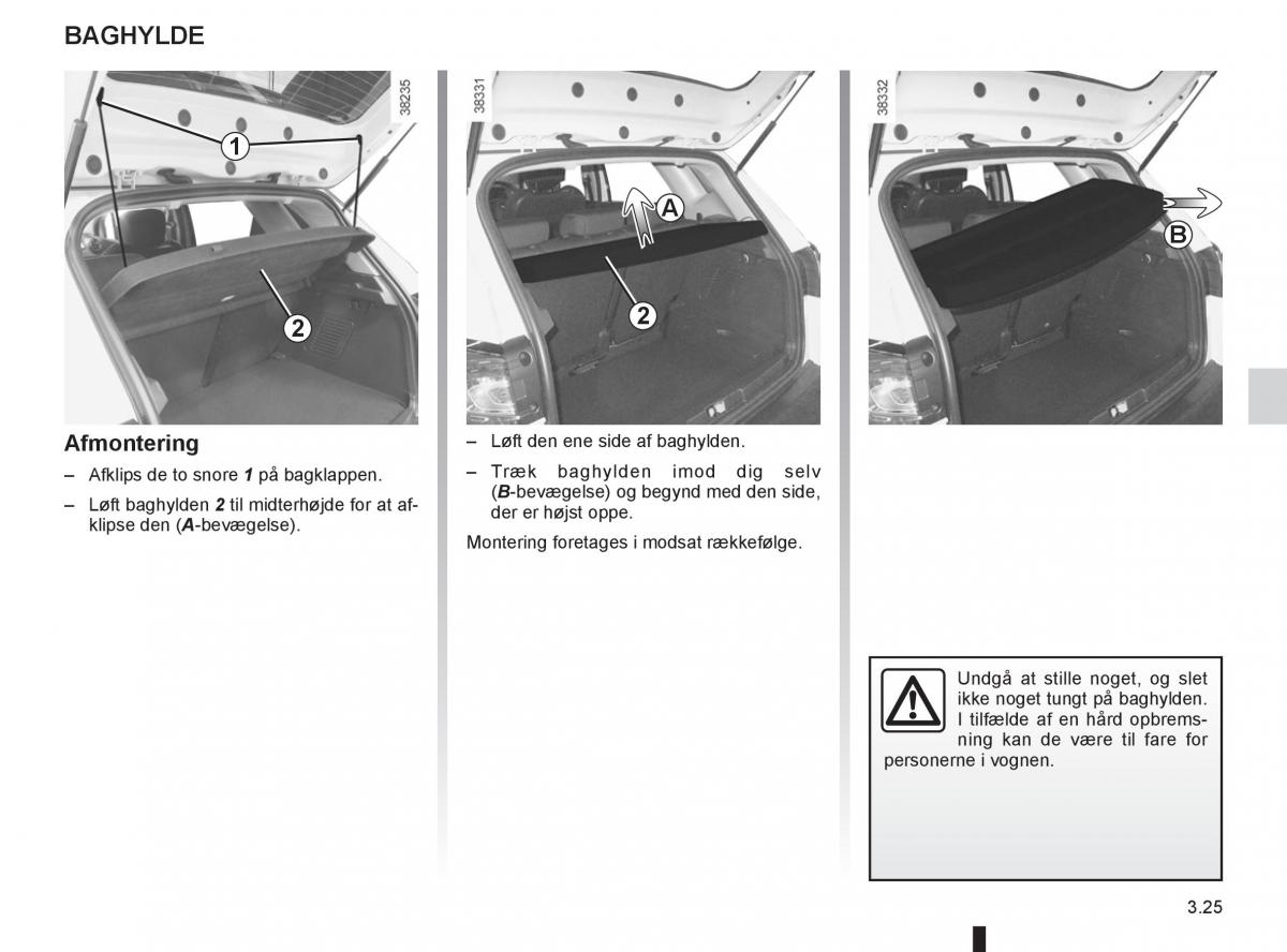 Renault Captur Bilens instruktionsbog / page 143