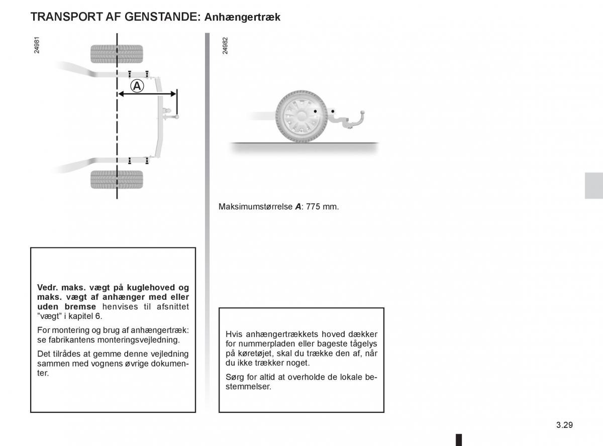 Renault Captur Bilens instruktionsbog / page 147