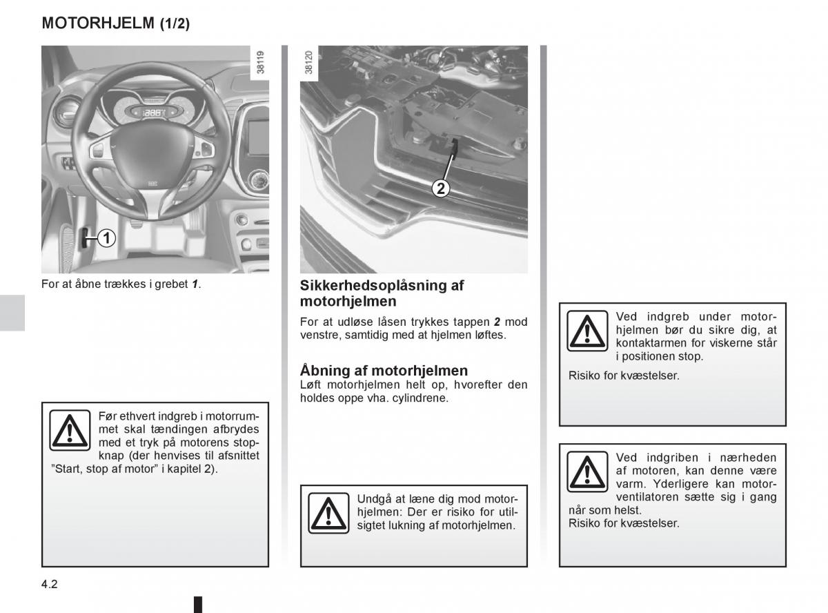 Renault Captur Bilens instruktionsbog / page 152