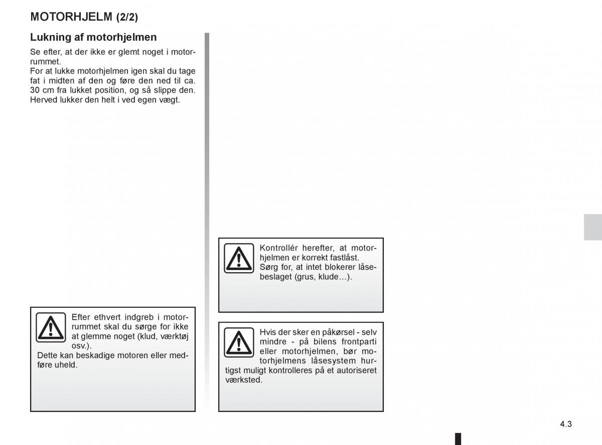 Renault Captur Bilens instruktionsbog / page 153