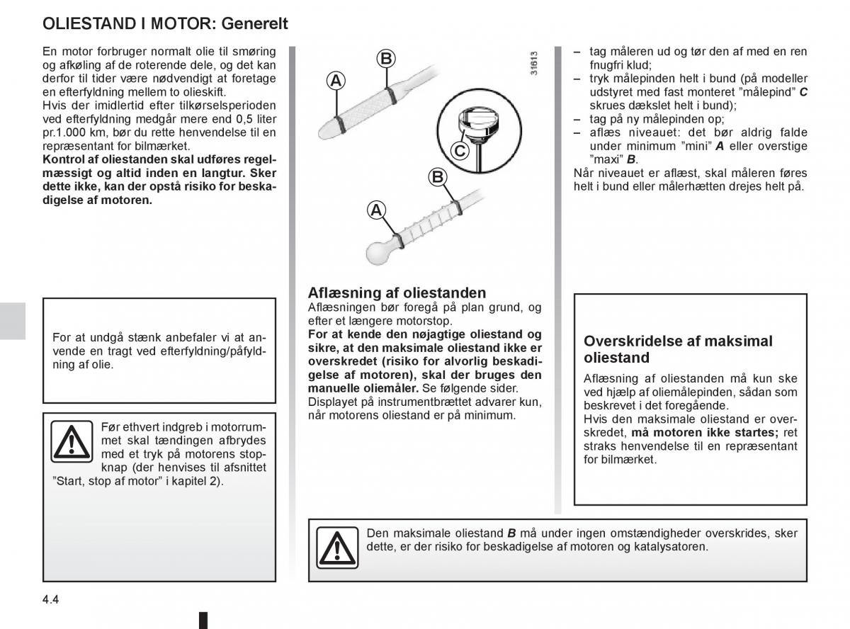 Renault Captur Bilens instruktionsbog / page 154