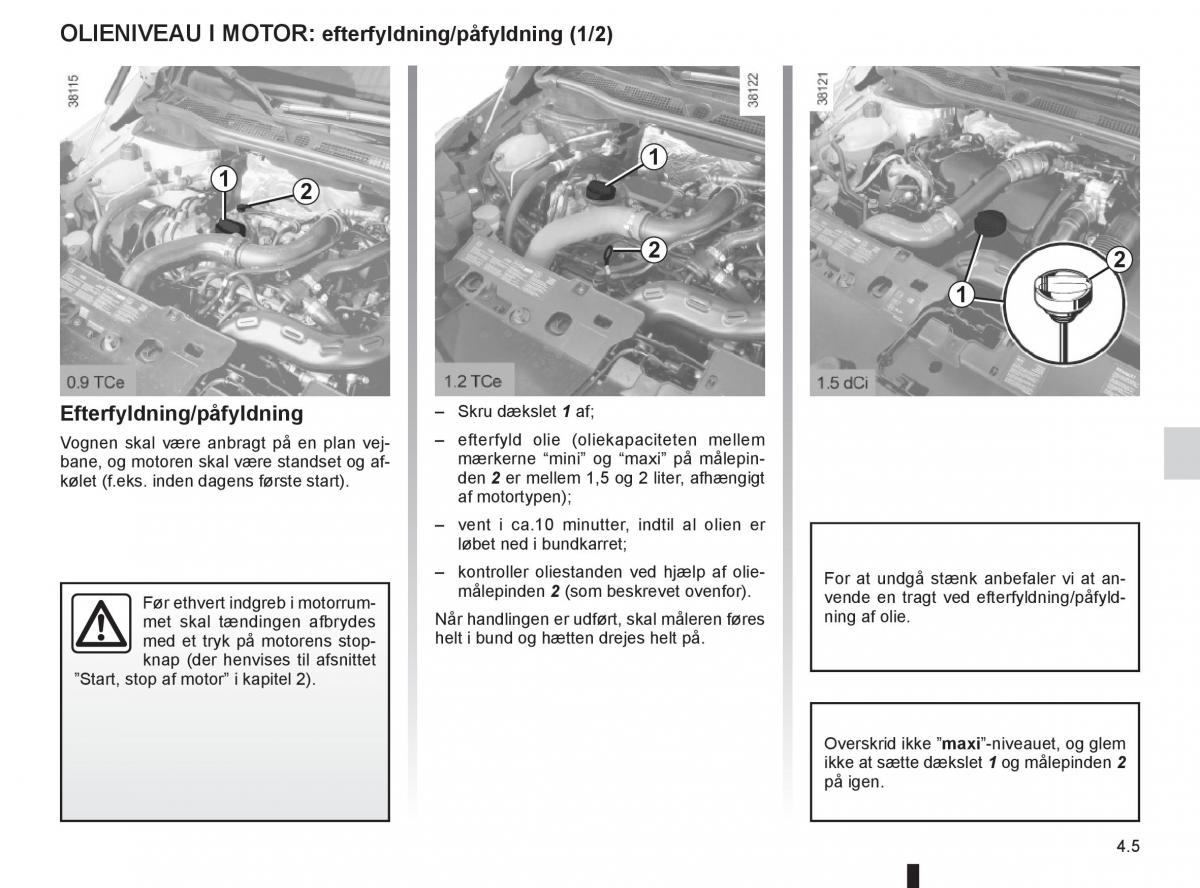 Renault Captur Bilens instruktionsbog / page 155