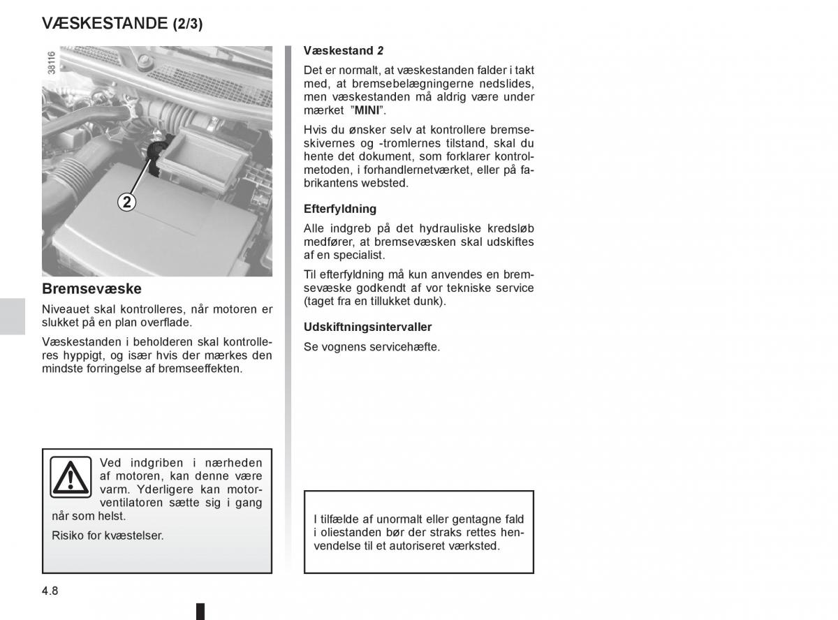 Renault Captur Bilens instruktionsbog / page 158