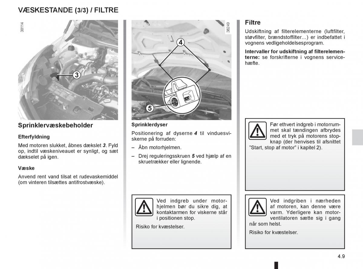 Renault Captur Bilens instruktionsbog / page 159