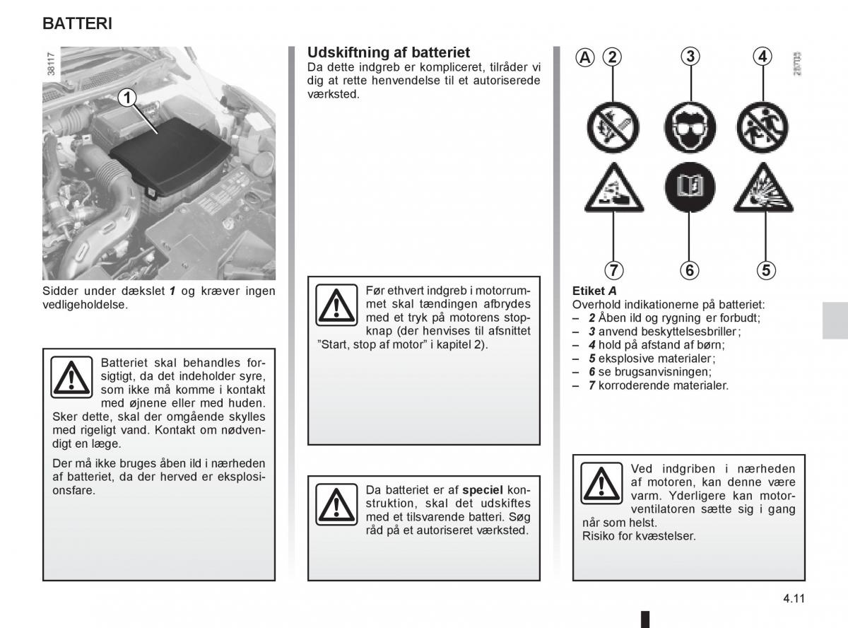 Renault Captur Bilens instruktionsbog / page 161