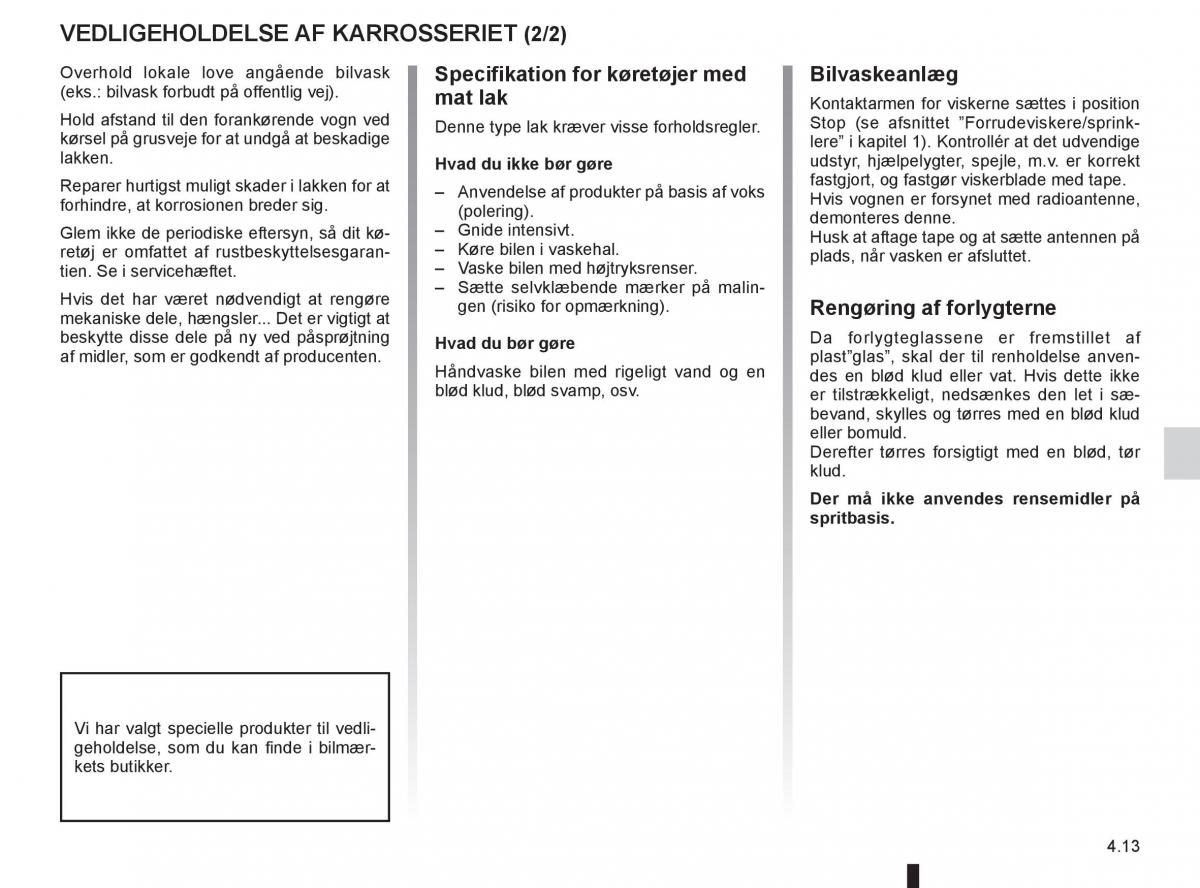 Renault Captur Bilens instruktionsbog / page 163