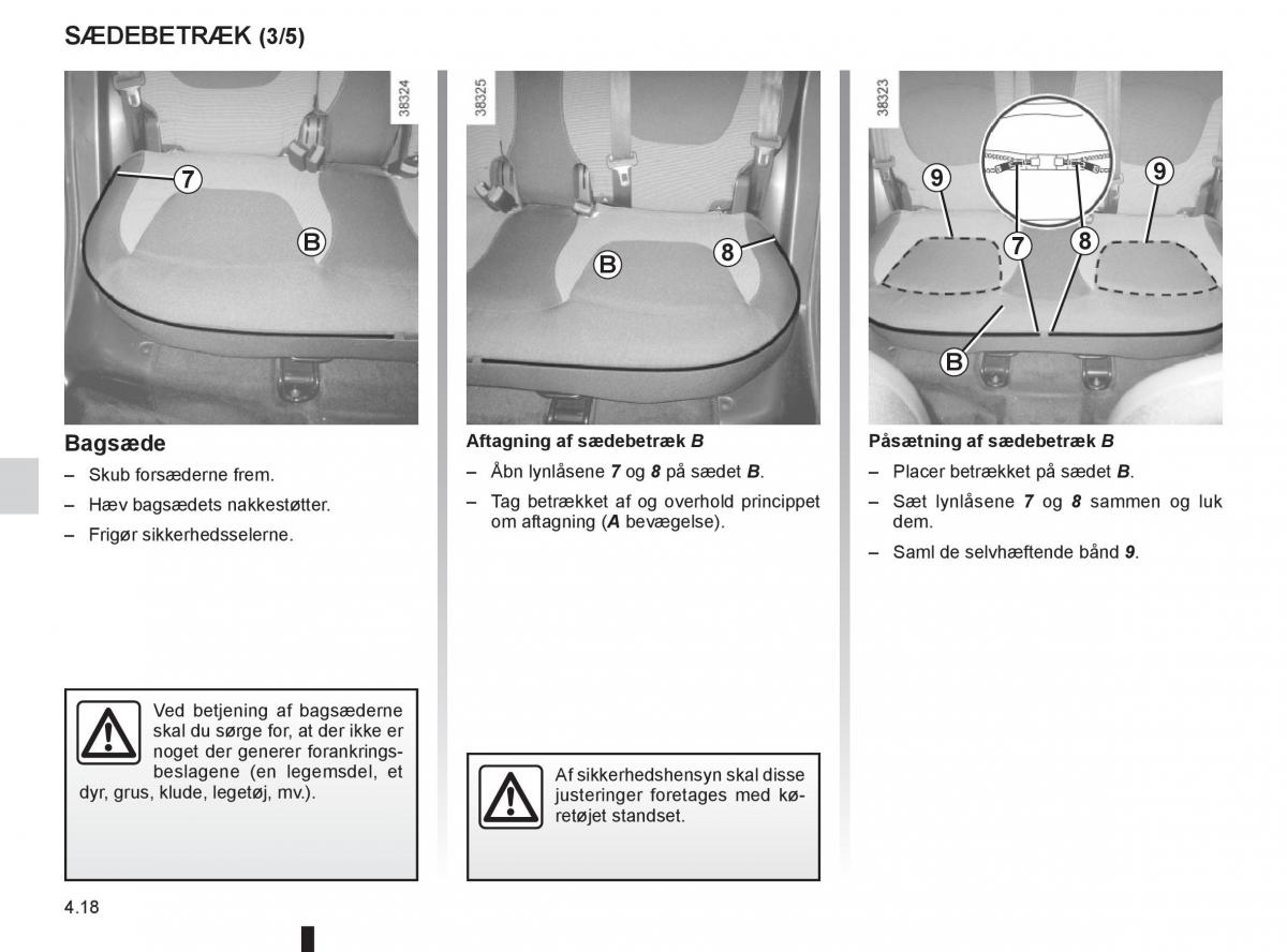 Renault Captur Bilens instruktionsbog / page 168