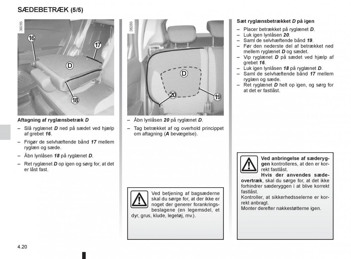 Renault Captur Bilens instruktionsbog / page 170