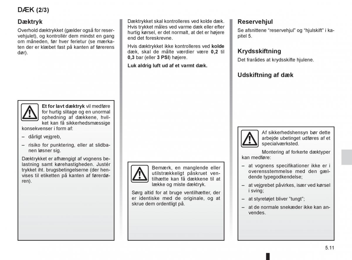 Renault Captur Bilens instruktionsbog / page 181