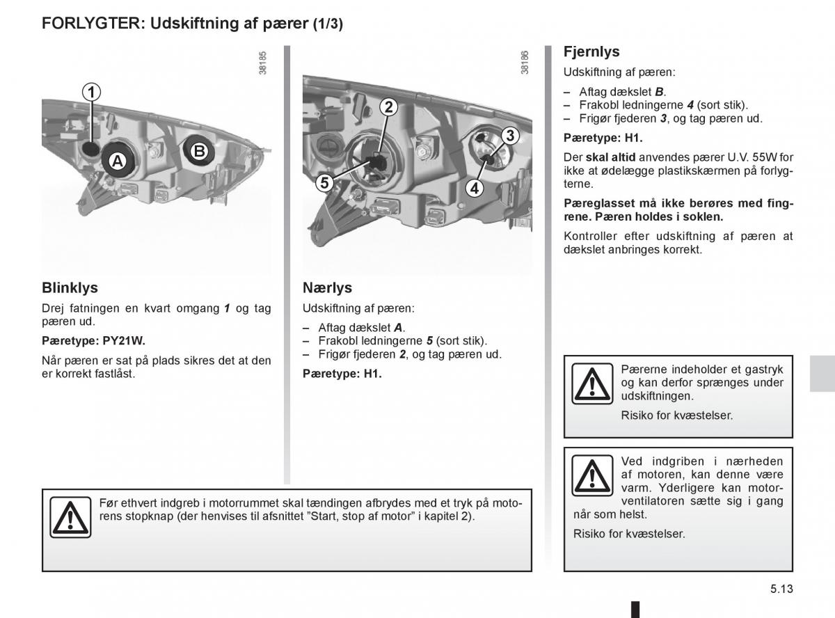 Renault Captur Bilens instruktionsbog / page 183