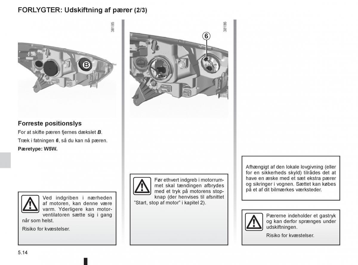 Renault Captur Bilens instruktionsbog / page 184