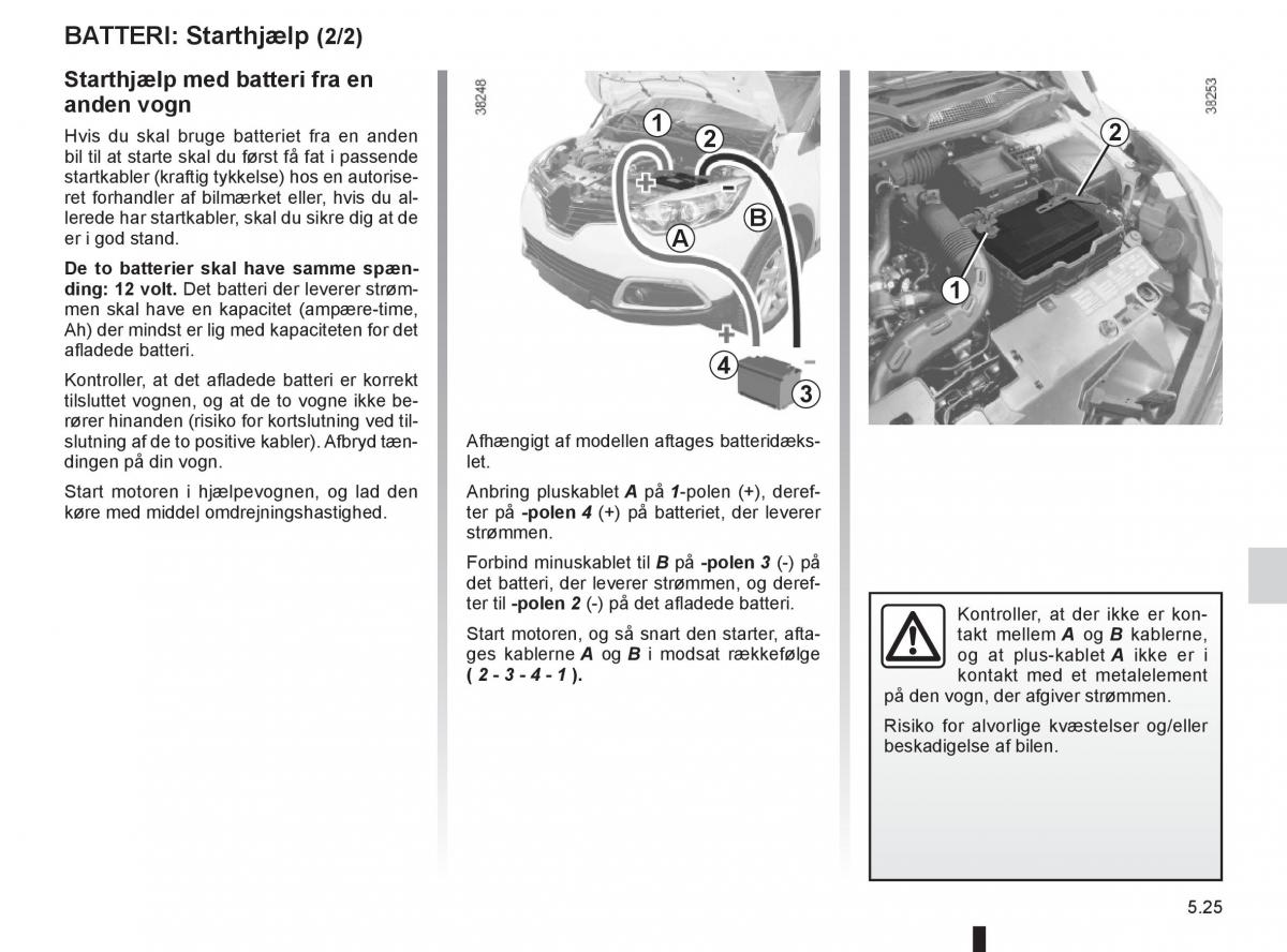 Renault Captur Bilens instruktionsbog / page 195