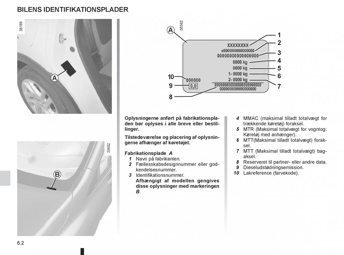 Renault Captur Bilens instruktionsbog / page 210