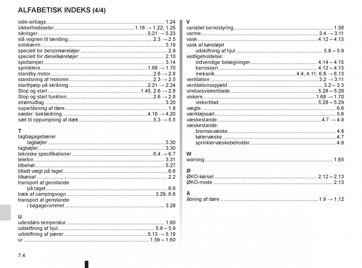 Renault Captur Bilens instruktionsbog / page 230