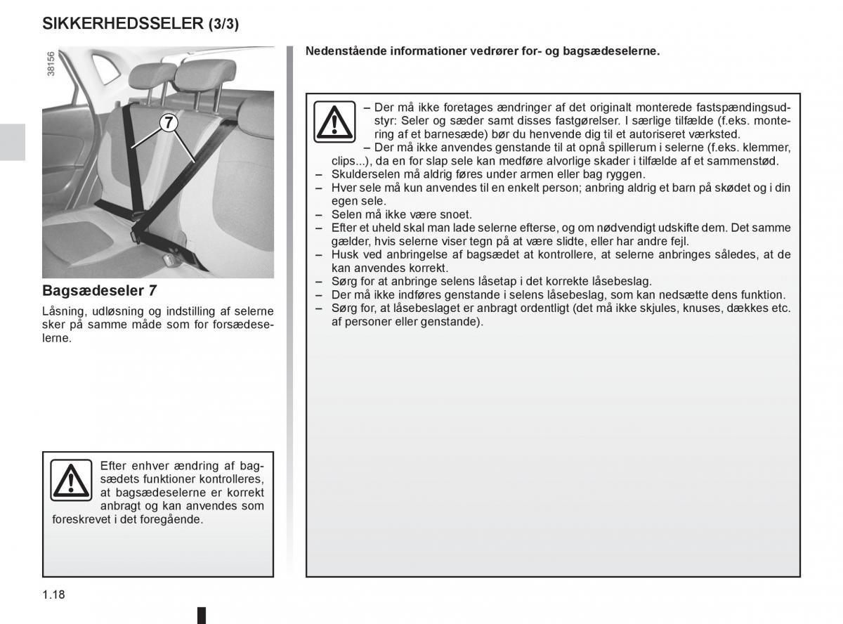 Renault Captur Bilens instruktionsbog / page 24