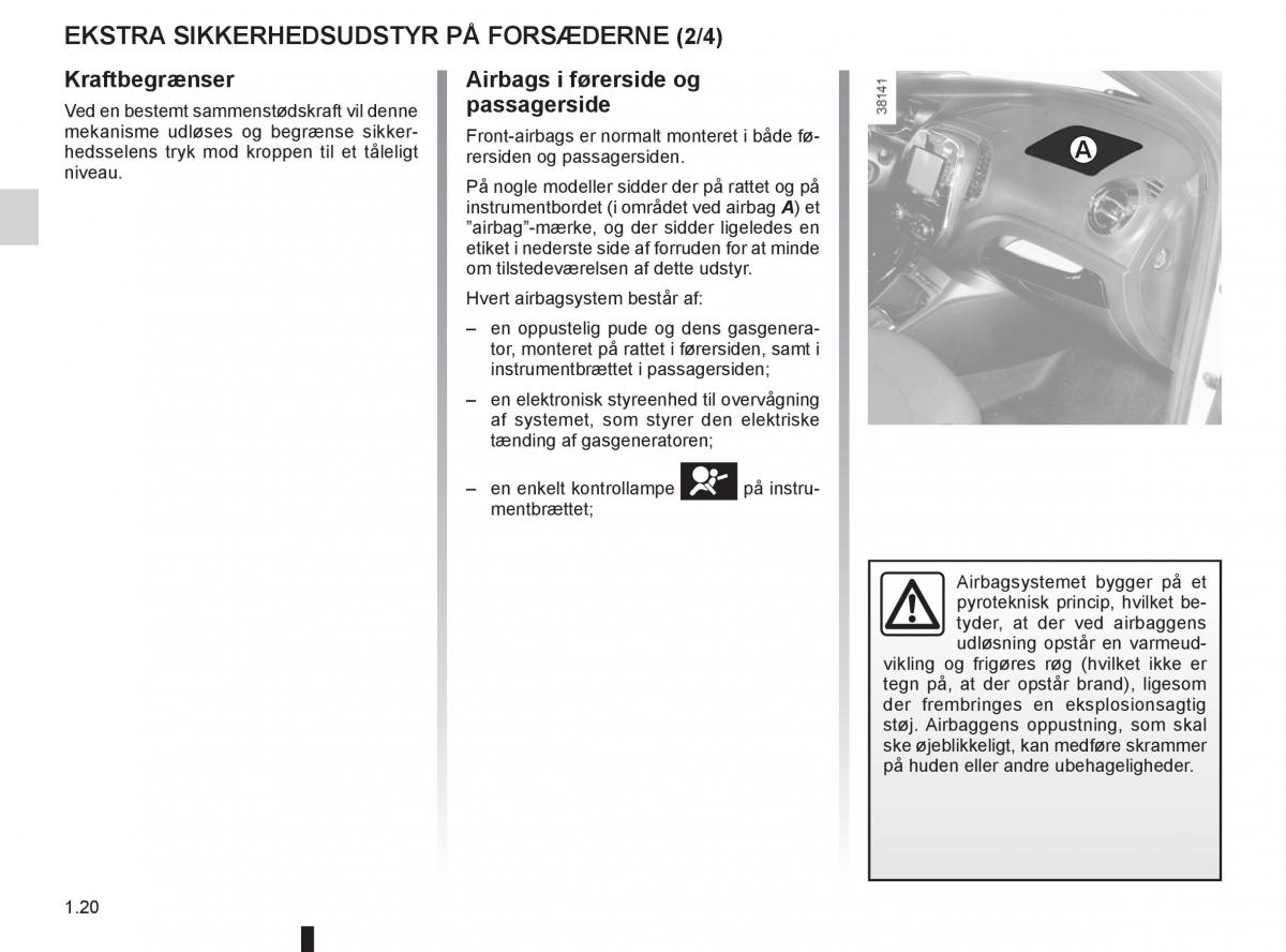 Renault Captur Bilens instruktionsbog / page 26