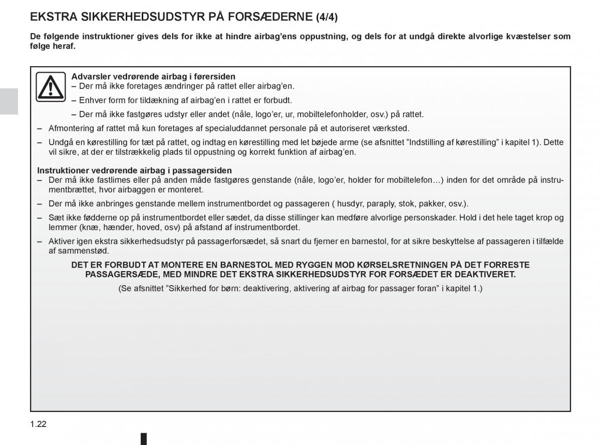 Renault Captur Bilens instruktionsbog / page 28