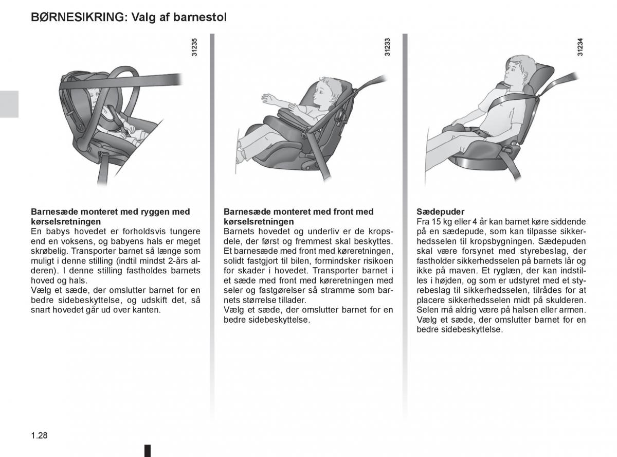 Renault Captur Bilens instruktionsbog / page 34